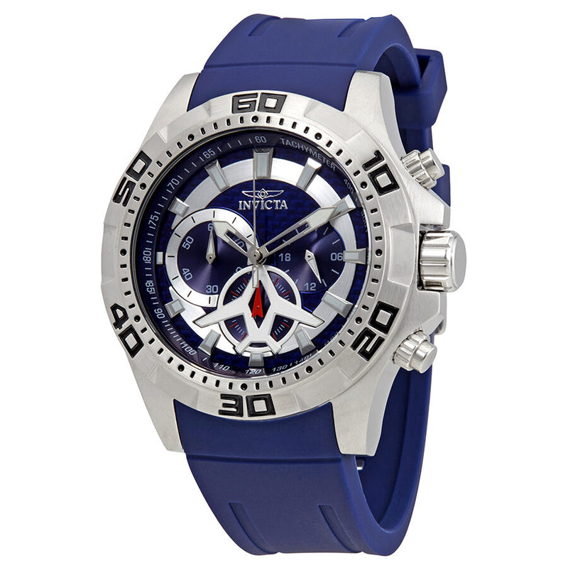Invicta Aviator Multi-Function Blue Carbon Fiber Dial Men's Watch #21736 - Watches of America