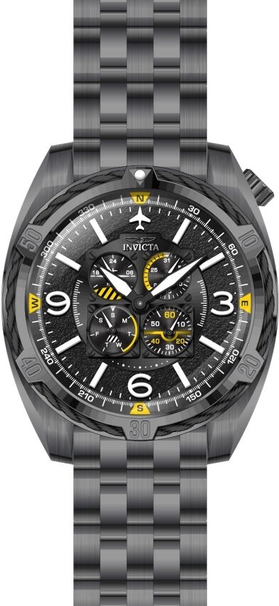 Invicta Aviator Quartz Black Dial Men's Watch #28086 - Watches of America