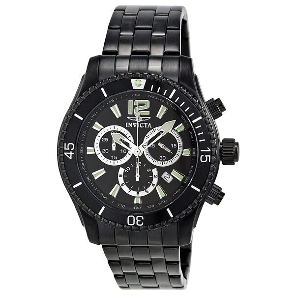Invicta Black Ion-plated Chronograph Men's Watch #0624 - Watches of America