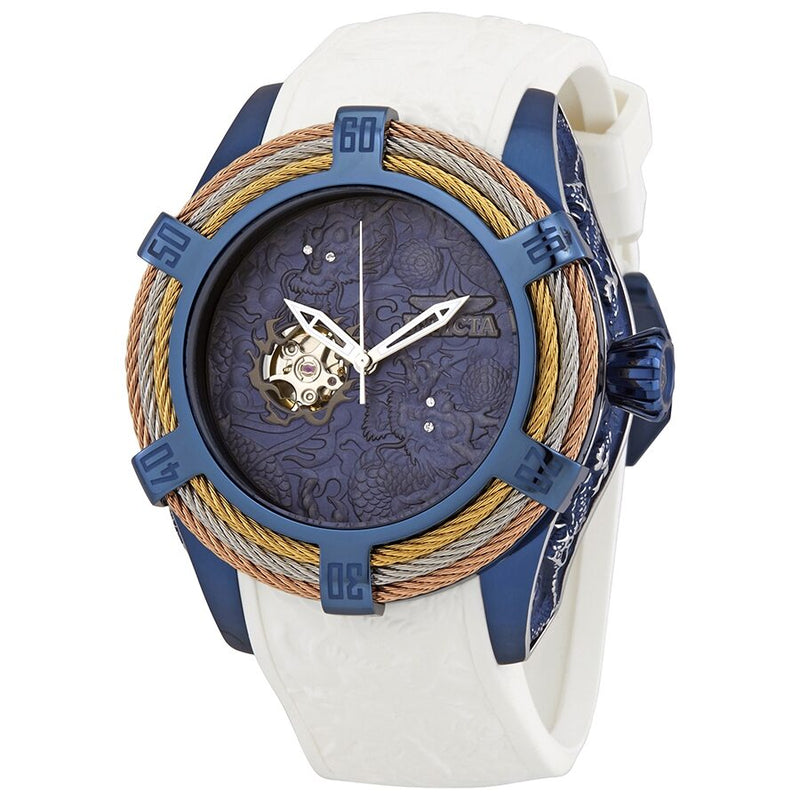 Invicta Bolt Automatic Empire Dragon Blue Dial Men's Watch #27874 - Watches of America