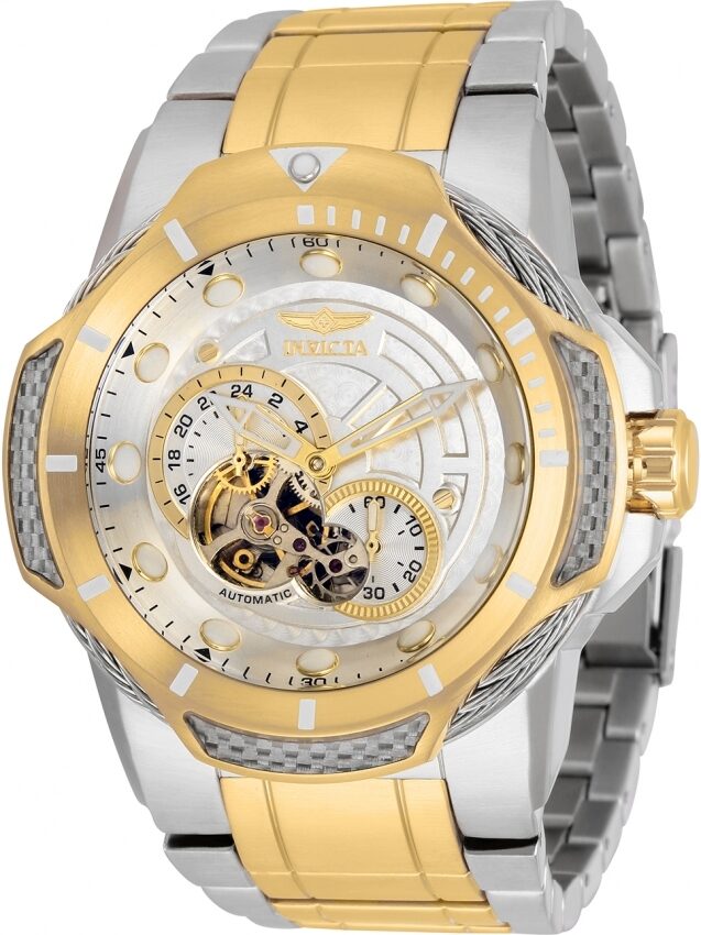Invicta Bolt Automatic White Dial Two-tone Men's Watch #31175 - Watches of America