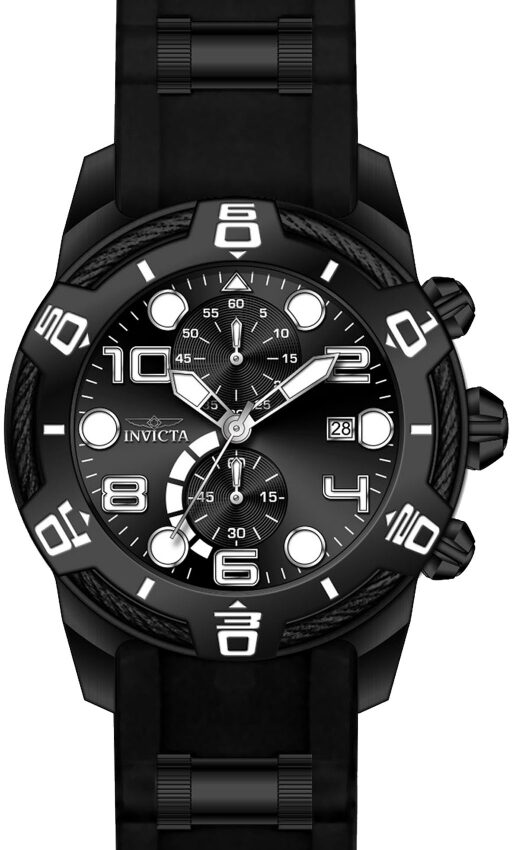 Invicta Bolt Black Chronograph Men's Watch #24220 - Watches of America