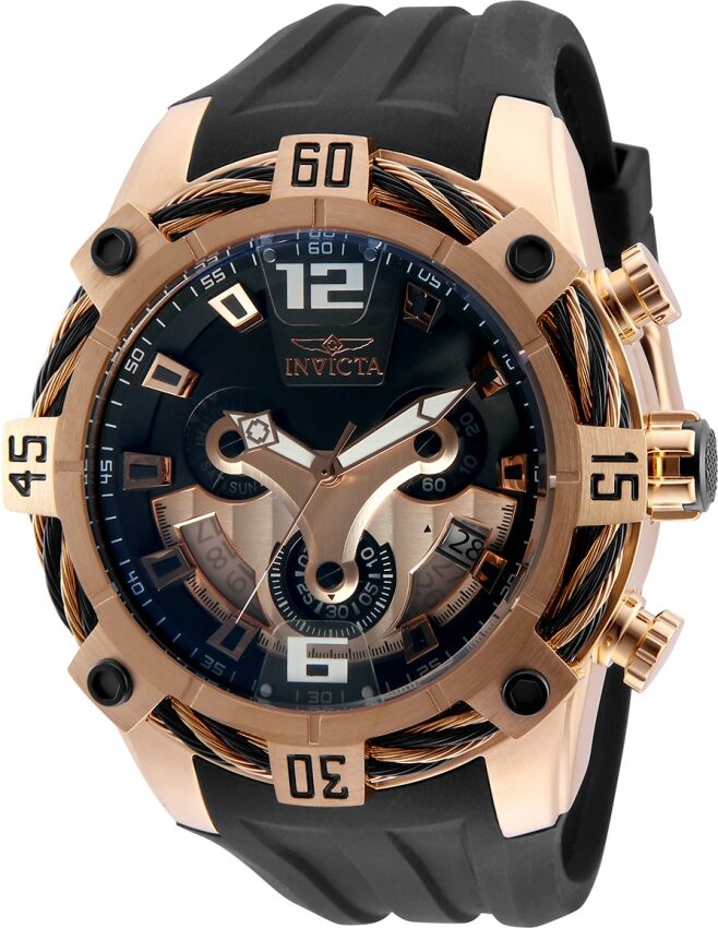 Invicta Bolt Chronograph Quartz Black Dial Men's Watch #31301 - Watches of America
