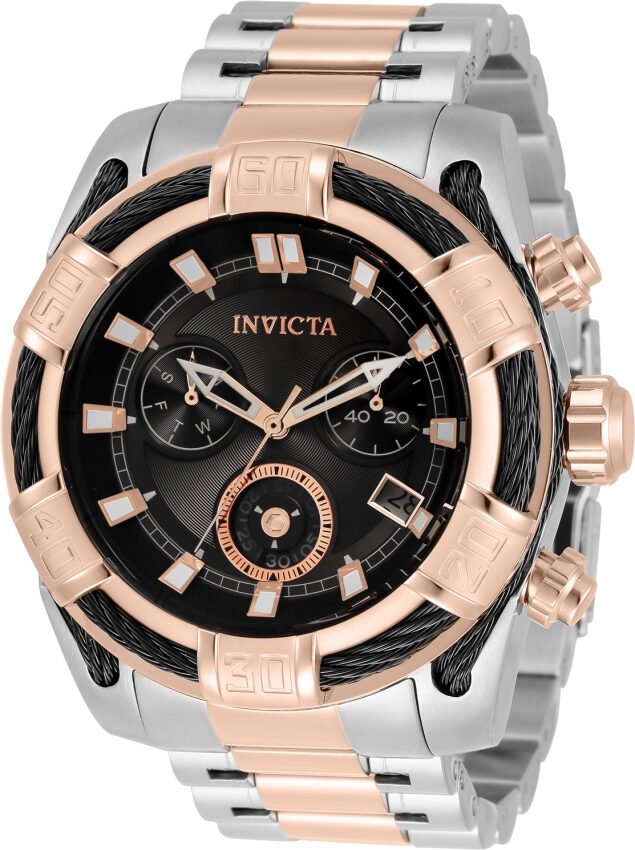 Invicta Bolt Chronograph Quartz Black Dial Men's Watch #33302 - Watches of America