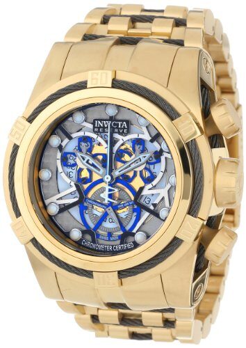 Invicta Bolt Chronograph Quartz Chronometer Silver Dial Men's Watch #13758 - Watches of America