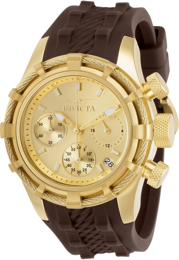 Invicta Bolt Chronograph Quartz Gold Dial Ladies Watch #30493 - Watches of America
