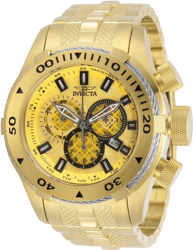 Invicta Bolt Chronograph Quartz Gold Dial Men's Watch #29745 - Watches of America