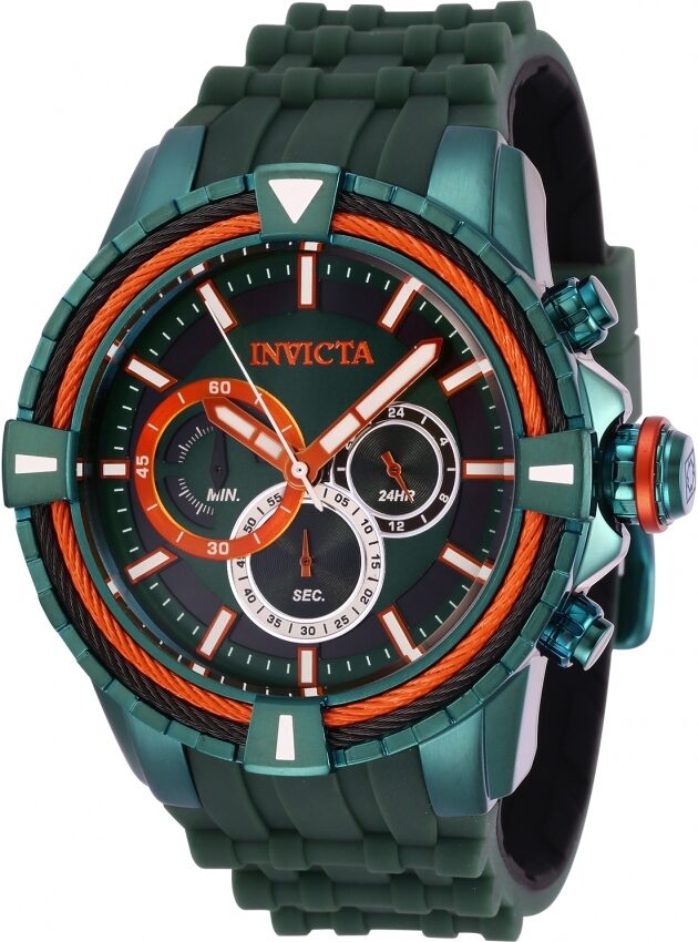 Invicta Bolt Chronograph Quartz Green Dial Men's Watch #29082 - Watches of America