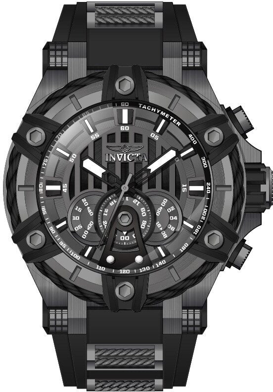 Invicta Bolt Chronograph Quartz Gunmetal Dial Men's Watch #30044 - Watches of America