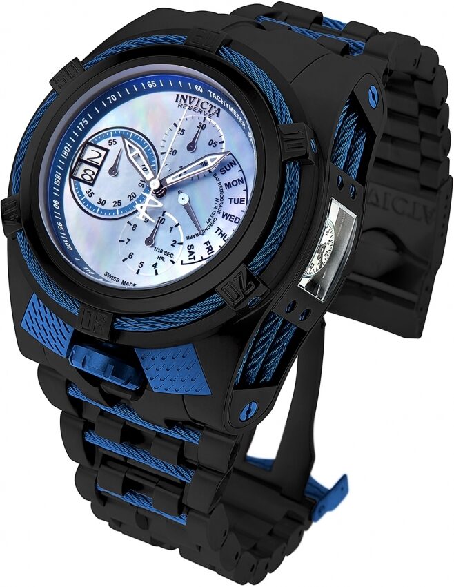 Invicta Bolt Chronograph Quartz Platinum Dial Men's Watch #19421 - Watches of America #3