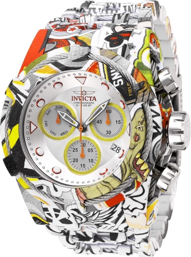 Invicta Bolt Chronograph Quartz Antique Silver Dial Men's Watch #27095 - Watches of America