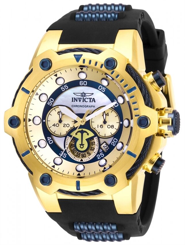 Invicta Bolt Chronograph Quartz Mother of Pearl Dial Men's Watch #28037 - Watches of America