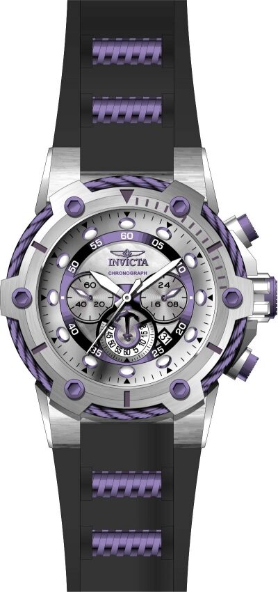 Invicta Bolt Chronograph Silver Dial Men's Watch #28038 - Watches of America