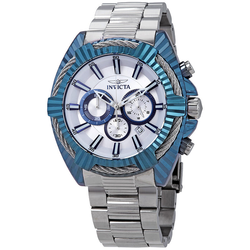 Invicta Bolt Chronograph Silver Dial Men's Watch #28041 - Watches of America