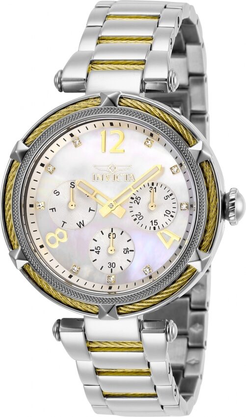 Invicta Bolt Quartz Crystal White Dial Ladies Watch #29135 - Watches of America