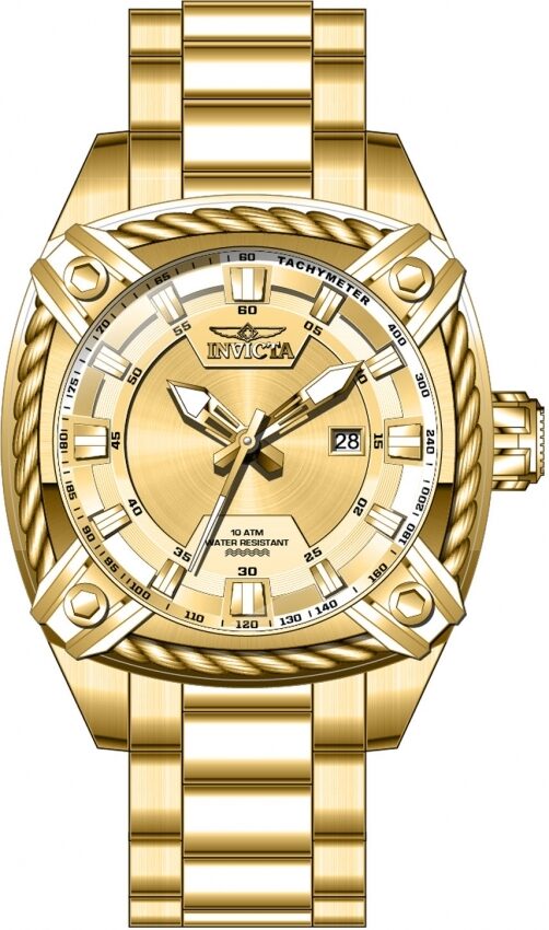 Invicta Bolt Quartz Gold Dial Cable Bezel Men's Watch #31385 - Watches of America #2