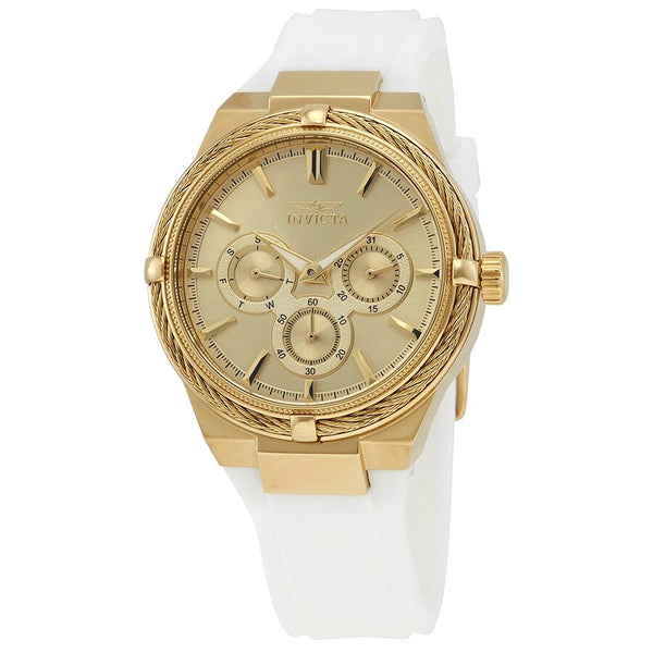 Invicta Bolt Quartz Gold Dial Ladies Watch #28910 - Watches of America