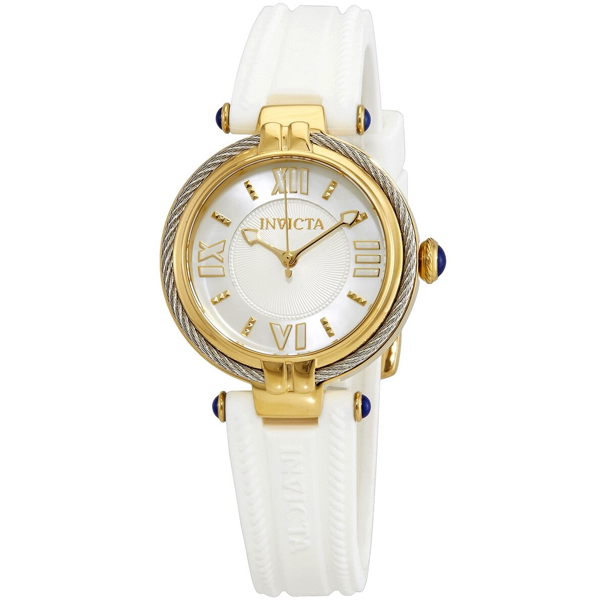Invicta Bolt Quartz White Dial White Silicone Ladies Watch #29125 - Watches of America