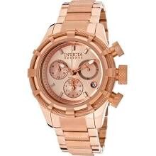 Invicta Bolt Reserve Chronograph Rose Dial Rose Gold-plated Ladies Watch #12460 - Watches of America