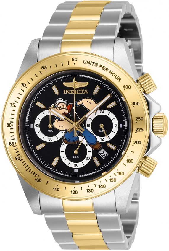 Invicta Character Collection Popeye Chronograph Black Dial Men's Watch #27412 - Watches of America