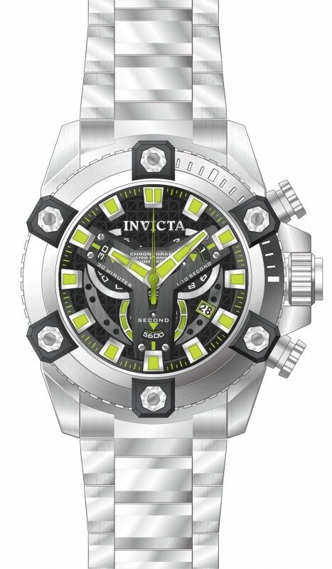 Invicta Coalition Forces Chronograph Black Dial Stainless Steel Men's Watch #19580 - Watches of America