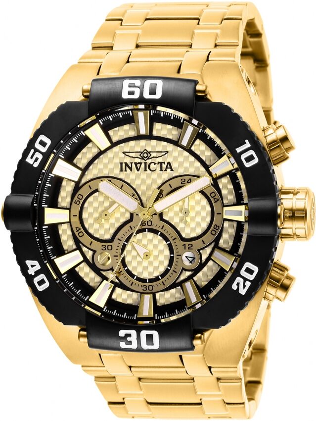 Invicta Coalition Forces Chronograph Gold Dial Men's Watch #27256 - Watches of America