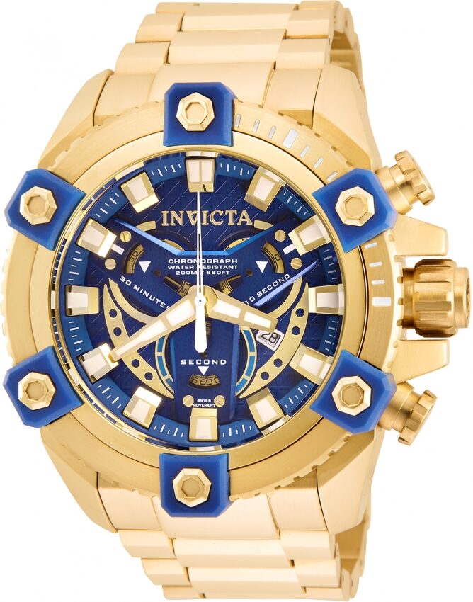 Invicta Coalition Forces Chronograph Quartz Blue Dial Men's Watch #19582 - Watches of America