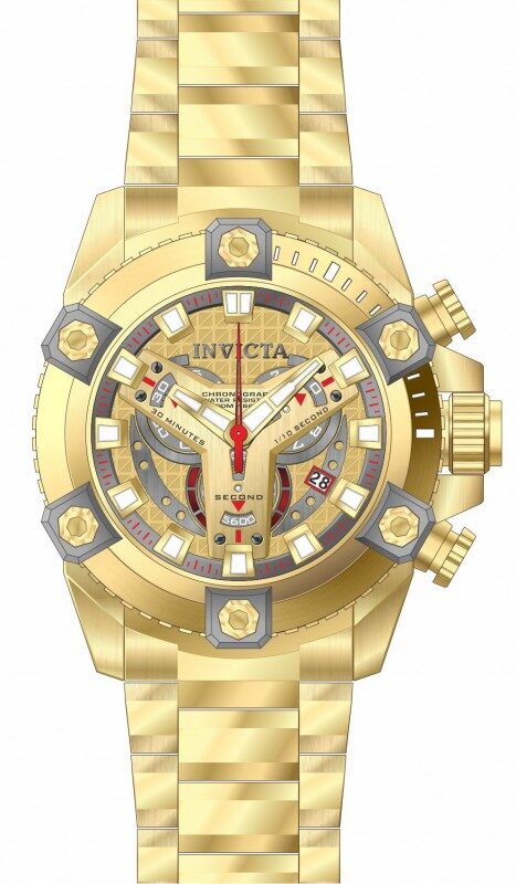 Invicta Coalition Forces Chronograph Yellow Gold Dial Yellow Gold Ion-plated Men's Watch #19581 - Watches of America