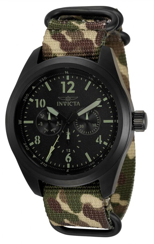 Invicta Coalition Forces Quartz Black Dial Men's Watch #33562 - Watches of America