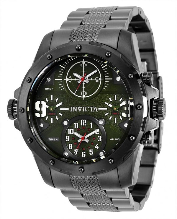 Invicta Coalition Forces Quartz Green Dial Men's Watch #31144 - Watches of America