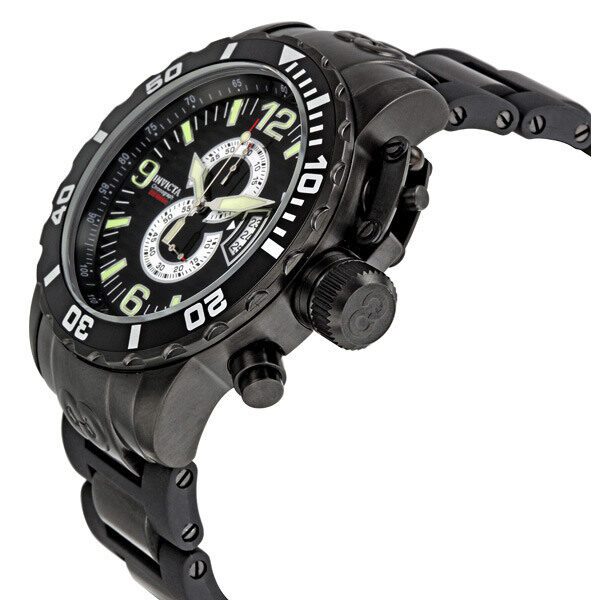 Invicta Corduba Diver Chronograph Black Dial Black PVD Stainless Steel Watches of America