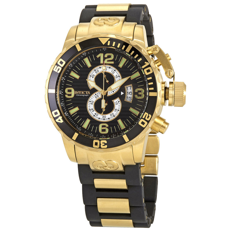 Invicta Corduba Diver Chronograph Black Dial Black Rubber Men's Watch #4900 - Watches of America