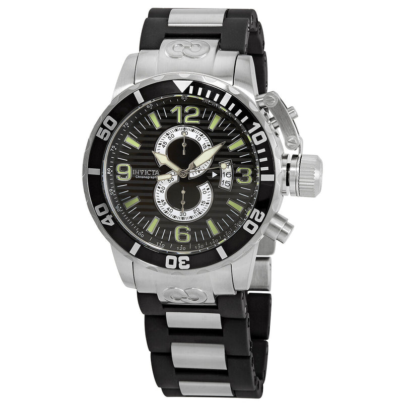 Invicta Corduba Diver Chronograph Black Dial Stainless Steel Men's Watch #4898 - Watches of America