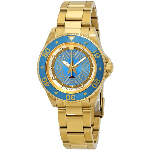 Invicta DC Comics Wonder Woman Quartz Blue Dial Ladies Watch #29691 - Watches of America