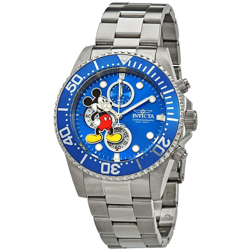 Invicta Disney Limited Edition Alarm Chronograph Blue Dial Men's Watch #27387 - Watches of America
