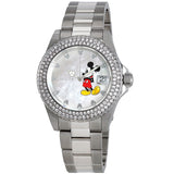 Invicta Disney Limited Edition Crystal White Mother of Pearl Dial Ladies Watch #26238 - Watches of America