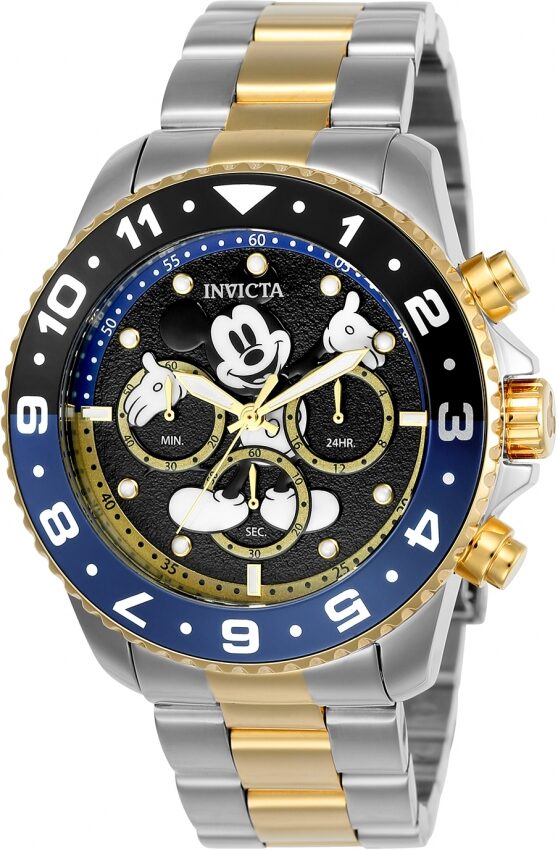 Invicta Disney Limited Edition Mickey Mouse Chronograph Black Dial Batman Bezel Men's Watch #24954 - Watches of America