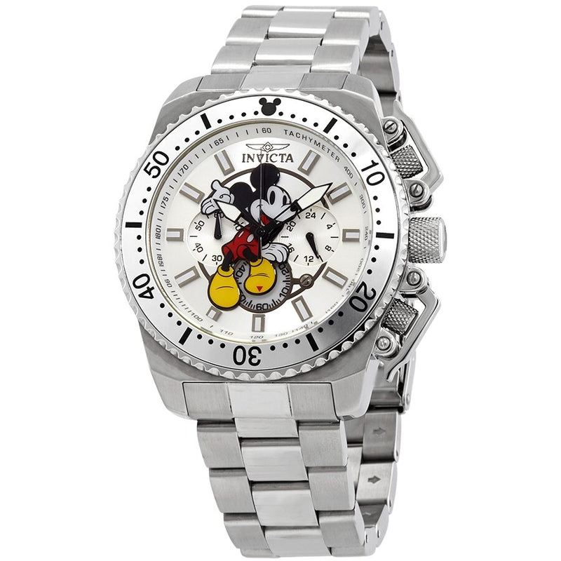 Invicta Disney Limited Edition Mickey Mouse Chronograph Silver Dial Men's Watch #27287 - Watches of America