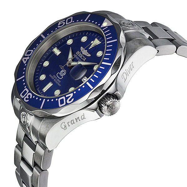 Invicta Grand Diver Blue Dial Stainless Steel Men's Watch 3045
