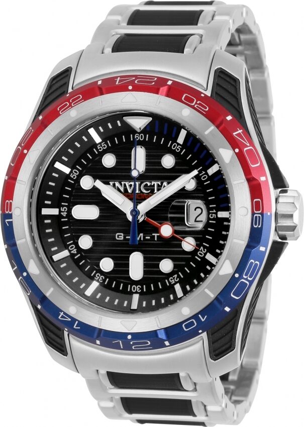 Invicta Hydromax Quartz Black Dial Pepsi Bezel Men's Watch #29581 - Watches of America