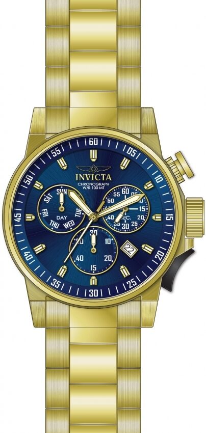 Invicta I-Force Chronograph Quartz Blue Dial Men's Watch #31637 - Watches of America