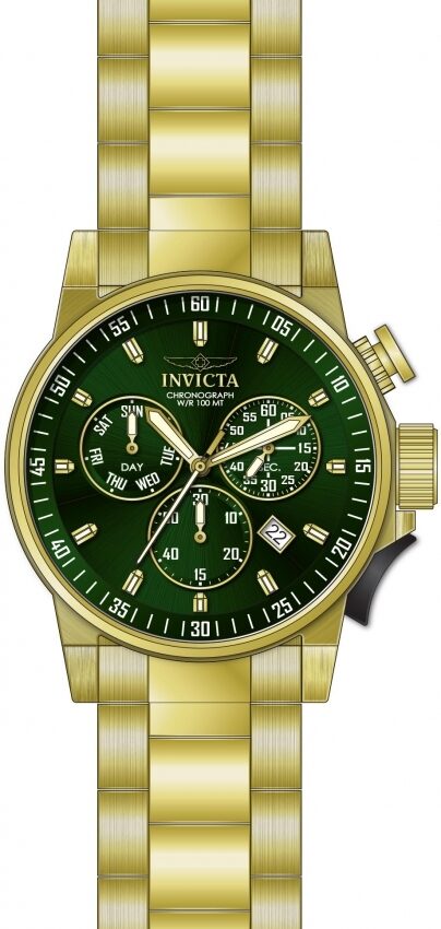 Invicta I-Force Chronograph Quartz Green Dial Men's Watch #31639 - Watches of America