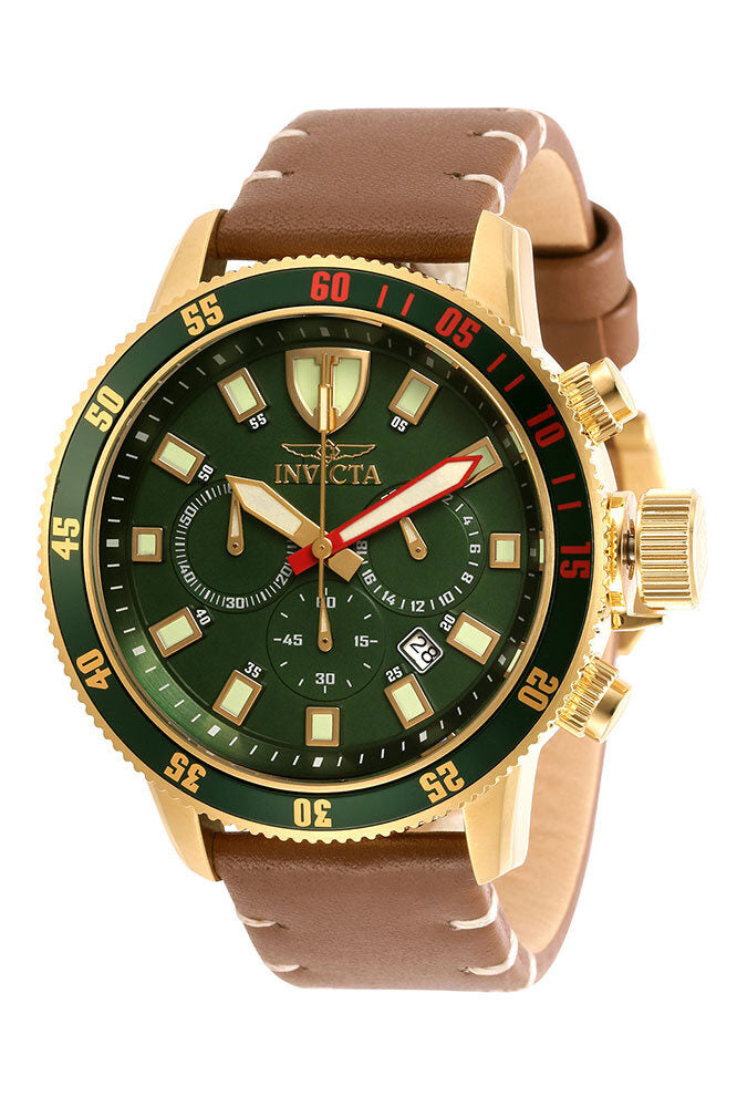 Invicta I-Force Chronograph Quartz Green Dial Men's Watch #31398 - Watches of America