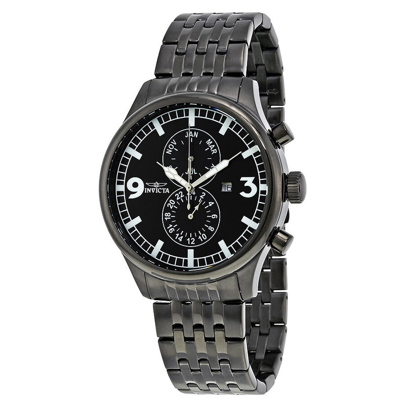 Invicta black stainless steel on sale watches