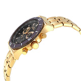 Invicta II Chronograph Black Dial Yellow Gold-tone Men's Watch #0392 - Watches of America #2