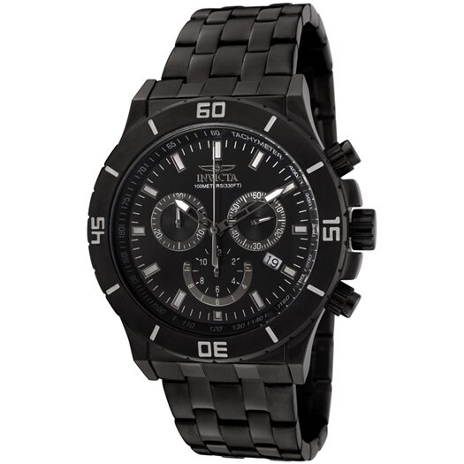 Invicta II Collection Chronograph Black-Ion Plated Men's Watch #0393 - Watches of America