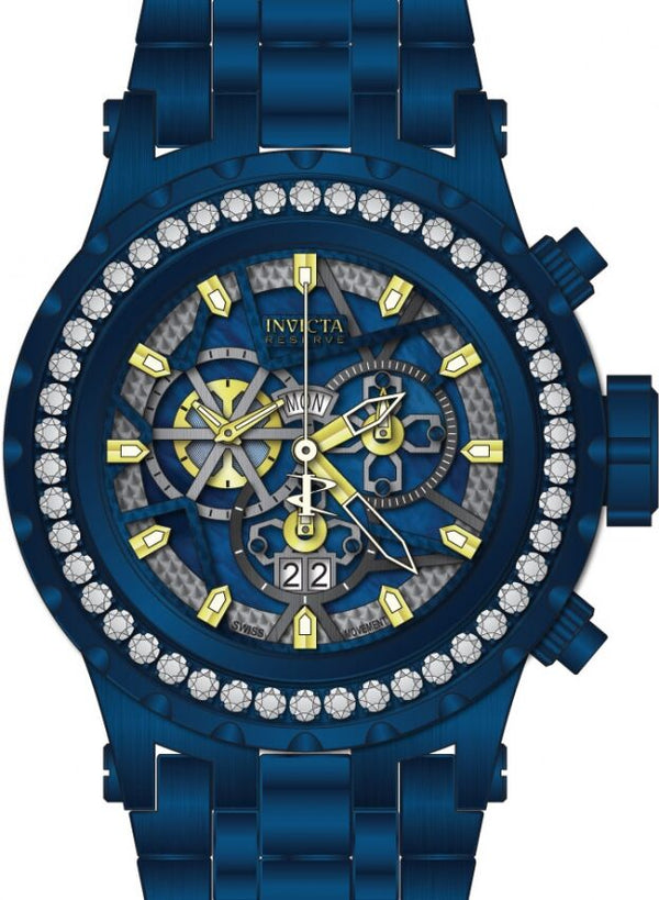 Invicta JT Chronograph Quartz Crystal Blue Dial Men's Watch #33991 - Watches of America