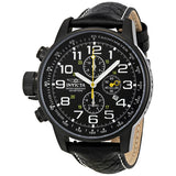 Invicta Lefty Chronograph Black Dial Black Leather Men's Watch #3332 - Watches of America