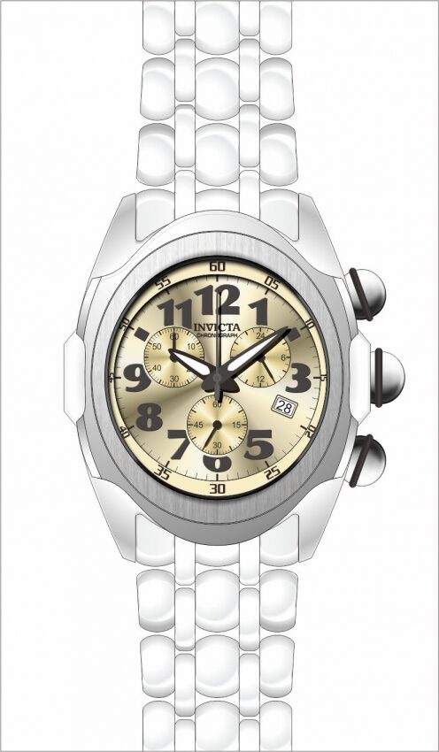 Invicta Lupah Chronograph Quartz Champagne Dial Men's Watch #31411 - Watches of America