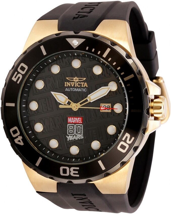 Invicta Marvel 80th Anniversary Automatic Black Dial Men's Watch #31861 - Watches of America